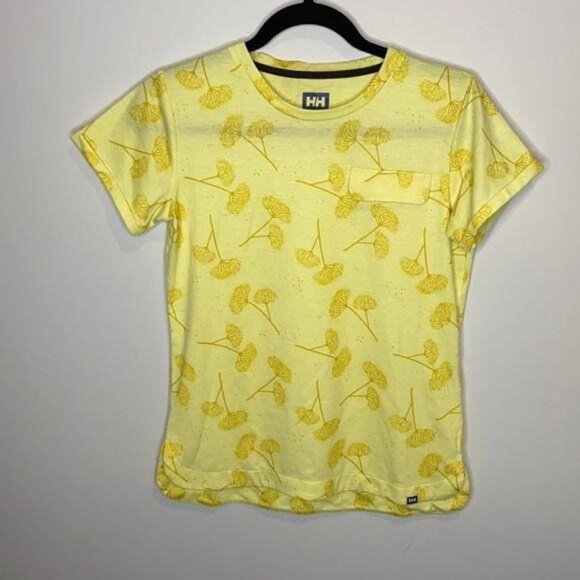 Helly Hansen Lomma T-Shirt Yellow Pear Print: Size Extra Small - Picture 2 of 6